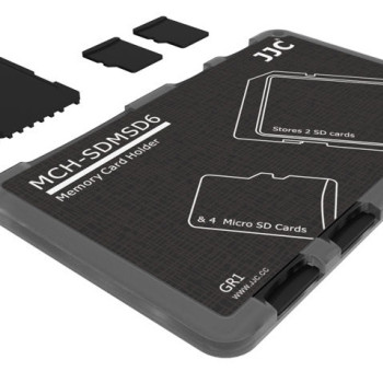 Memory Card Holder Storage Case for 2 SD Cards & 4 MicroSD Memory Cards