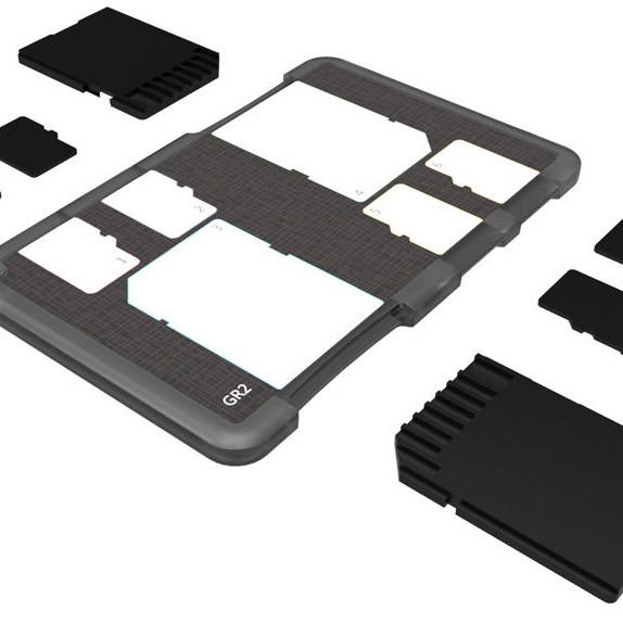 Memory Card Holder Storage Case for 2 SD Cards & 4 MicroSD Memory Cards