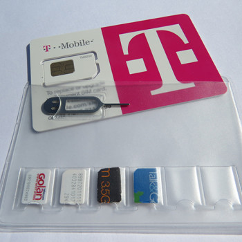 SIM Card Holder for 6 Nano size sim cards + Iphone Pin Tool