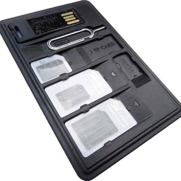 SIM Card Holder Case With Memory Card Reader