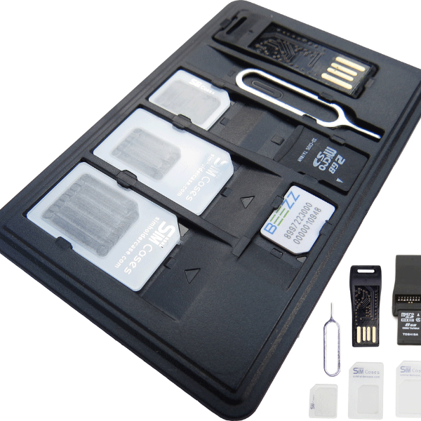 SIM Card Holder Case With Memory Card Reader