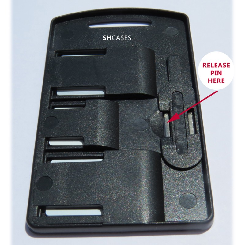 Small SIM Card Holder Case with 3 sim card adapters & Iphone Pin