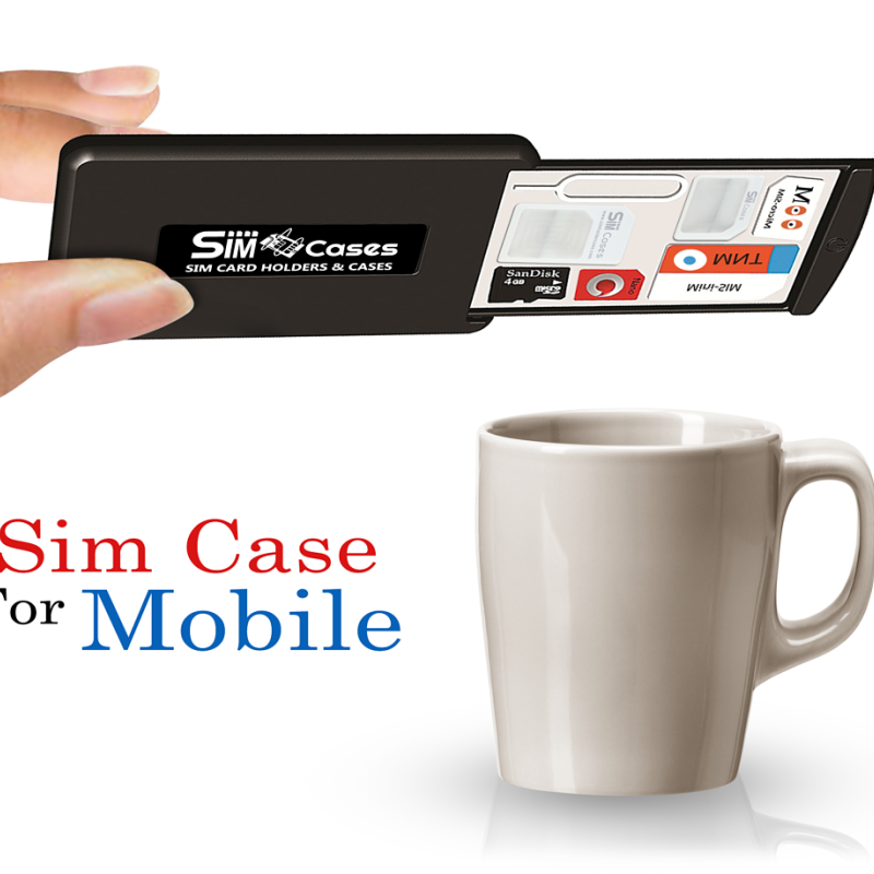 Drawer Design Case Holder For SIM Cards & Memory Cards, Storage Case With 3M Grip Pad Technology 