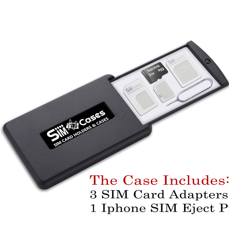 Drawer Design Case Holder For SIM Cards & Memory Cards, Storage Case With 3M Grip Pad Technology 