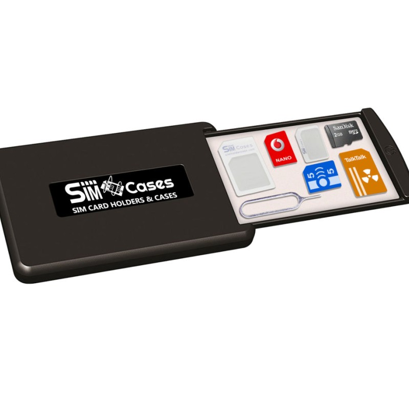 Drawer Design Case Holder For SIM Cards & Memory Cards, Storage Case With 3M Grip Pad Technology 